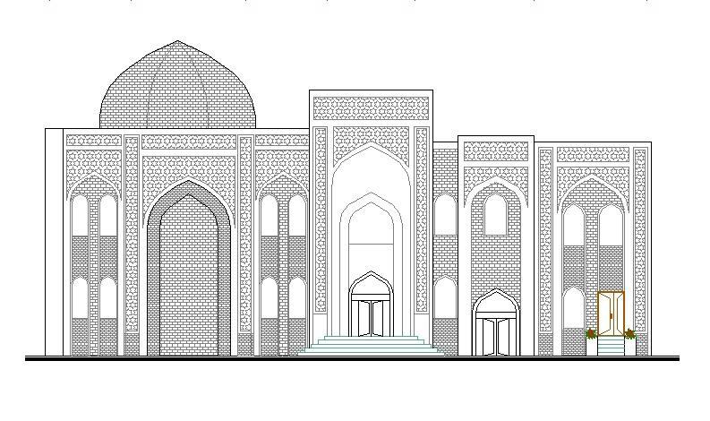 مسجد (دو طبقه) هر طبقه حدود ۲۰۵ متر