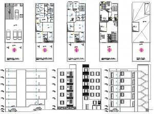 آپارتمان  ۱۰ واحدی(۵ طبقه + زیرزمین)  هر طبقه حدود ۱۳۰ متر