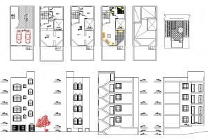 آپارتمان(۴ طبقه + زیرزمین) هر طبقه حدود ۷۰ متر