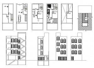 آپارتمان (۳ طبقه روی پیلوت + زیرزمین) هر طبقه حدود ۶۰ متر