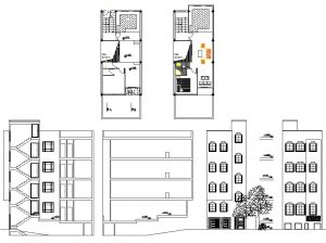 آپارتمان مسکونی (۴ طبقه روی پیلوت) هر طبقه حدود۷۵متر