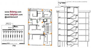 نقشه  اتوکدی طراحی تاسیسات برقی ( الکتریکی) ساختمان مسکونی