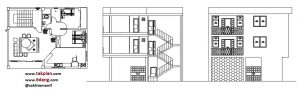 آپارتمان (دو طبقه روی پیلوت) مساحت هر طبقه حدود ۱۱۵ متر